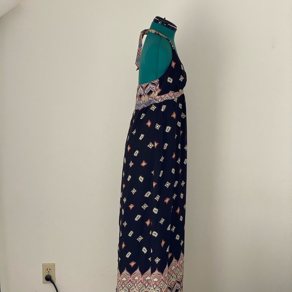 SOLD geometrical shaped navy blue summer dress - Picture 5 of 6